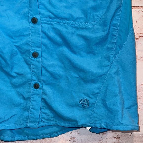 Mountain Hardwear Women’s Canyon Shirt button down short sleeve Bright blue XS - Picture 3 of 9